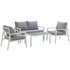 Argos Home Sitges Aluminium 4 Seater Sofa Set - Light Grey