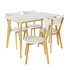 Argos Home Harlow Dining Table & 4 White Chairs