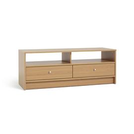 Argos Home Malibu 2 Drawer Wood Effect TV Unit - Oak Effect