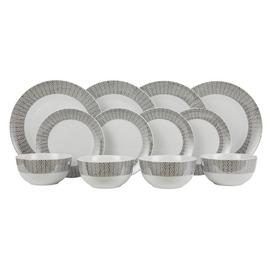 Argos Home 12 Piece Metallic Geo Dinner Set