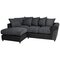 Argos Home Harry Left Corner Fabric Sofa - Charcoal