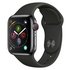 Apple Watch S4 Cell 40mm- Black S Steel/ Black Sport Band