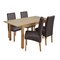 Argos Home Clifton Oak Extending Table & 4 Chocolate Chairs