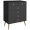 Softline 4+2 Drawer Chest of Drawers - Black