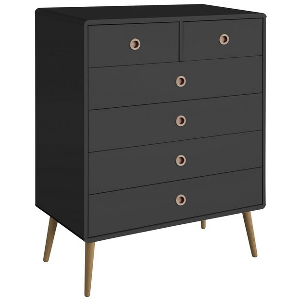 Argos black chest store of drawers