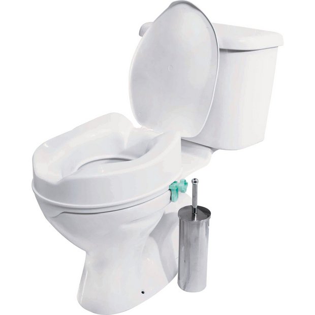 raised toilet seat with frame argos
