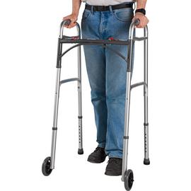 Drive Devilbiss Adjustable Folding Walking Frame with Wheels