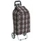 2 Wheel Folding Check Print Shopping Trolley