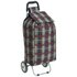 2 Wheel Folding Check Print Shopping Trolley