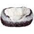 Rosewood Grey and Cream Snuggle Plush Pet Bed Oval - Small