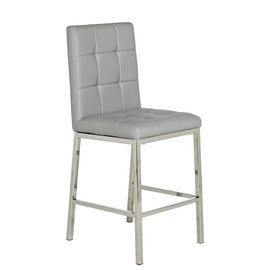 Argos Home Pair of Nitro Bar Stools - Grey/Chrome