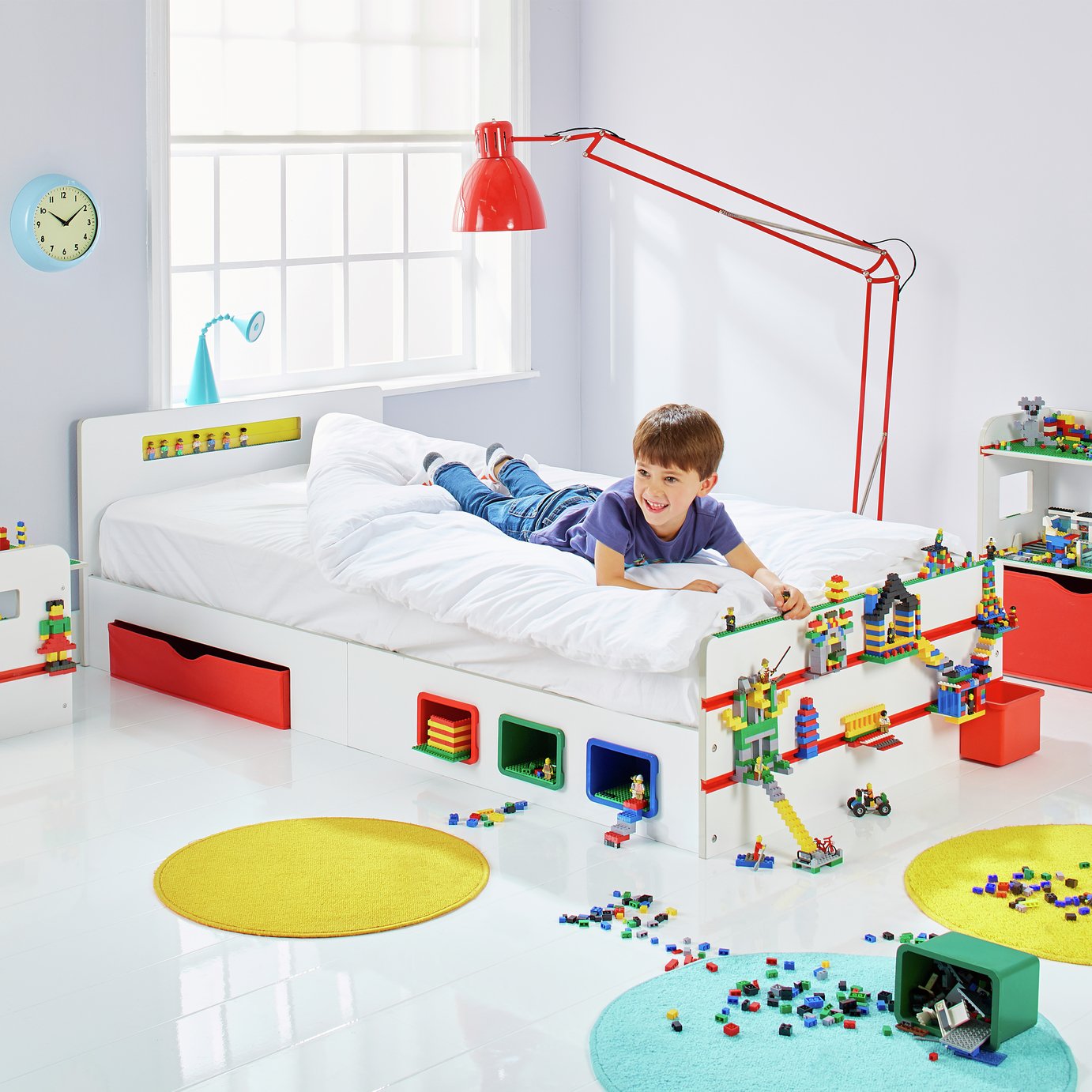 kids single beds with storage