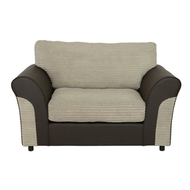 Corner sofa with store cuddle chair