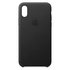 Apple iPhone Xs Leather Phone Case - Black