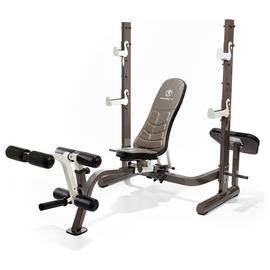 Marcy MWB-70205 Folding Olympic Weight Bench with Squat Rack