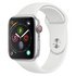 Apple Watch S4 Cellular 44mm - Silver Aluminum / White Band