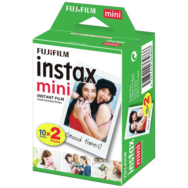 Dated 09/2021 Fuji INSTAX mini Polaroid 300 Black Frame Instant Film 