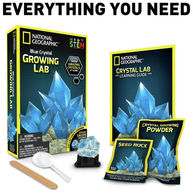 Blue Crystal Growing Kit by National Geographic 3 Additional Color Choices Available 
