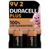Duracell Plus Alkaline 9V BatteriesPack of 2