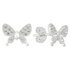 Revere Sterling Silver CZ Butterfly Stud Earrings