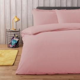 Habitat Cotton Rich 180 TC Plain Blush Bedding Set - Single