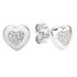 Revere Sterling Silver Diamond Heart Stud Earrings