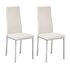 Argos Home Tia Pair of Chrome Dining Chairs - White