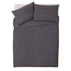 Habitat Cotton Rich 180 TC Plain Charcoal Bedding Set-Double