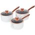 Tower Marble 3 Piece Pan Set - Rose Gold