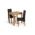 Argos Home Clifton Oak Extending Table & 2 Black Chairs