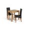 Argos Home Clifton Oak Extending Table & 2 Black Chairs