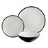 Argos Home 12 Piece Two-Tone Dinner Set - Black