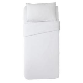 Habitat Cotton Rich 180 TC Plain White Bedding Set - Single