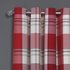 Argos Home Woven Check Eyelet Curtain - 117x137cm - Red