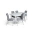 Argos Home Lyssa XL Gloss Extending Table & 6 Grey Chairs