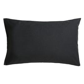 Habitat Easycare Polycotton Standard Pillowcase Pair - Black