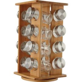 Argos Home Bamboo Revolving Spice Rack with 16 Jars