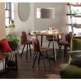 Habitat Nomad Oak Dining Table & 4 Chocolate Chairs