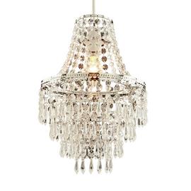 Argos Home Terri Chrome Clear Lampshade - 23cm