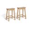 Argos Home Pair of Saddle Bar Stools - Natural