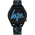 Hype Black and Blue Silicone Strap Watch