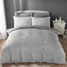 Catherine Lansfield A Lot Like Christmas Grey Bedding Set