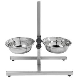 Stainless Steel Dual Dog Dining Set - Large