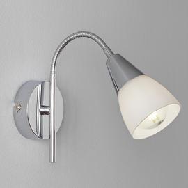 Argos Home Curico Glass Wall Light - Chrome & White