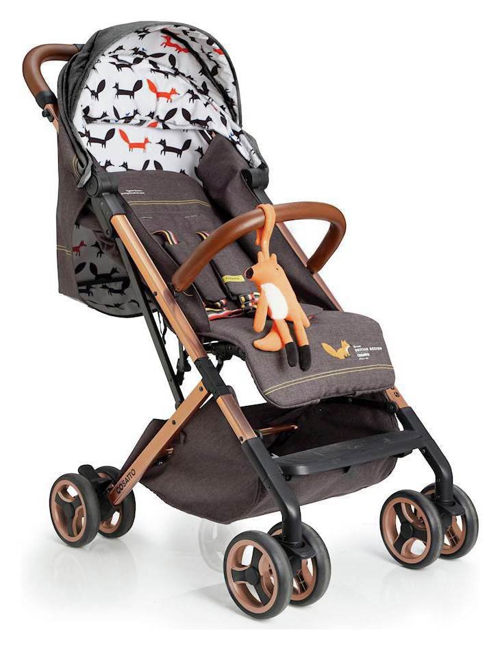 pram with foxes on