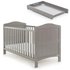 Obaby Whitby Baby Cot Bed and Cot Top ChangerTaupe Grey