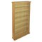 Single Door 6 Glass Shelf Display Cabinet - Oak Effect