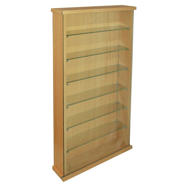 Buy Oak Effect 6 Glass Shelf Display Cabinet At Uk Your