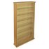 Single Door 6 Glass Shelf Display Cabinet - Oak Effect