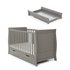 Obaby Stamford Classic Cot Bed and Cot Top ChangerGrey